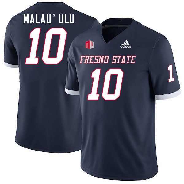 Men #10 Jordan Malau'ulu Fresno State Bulldogs College Football Jerseys Stitched-Navy